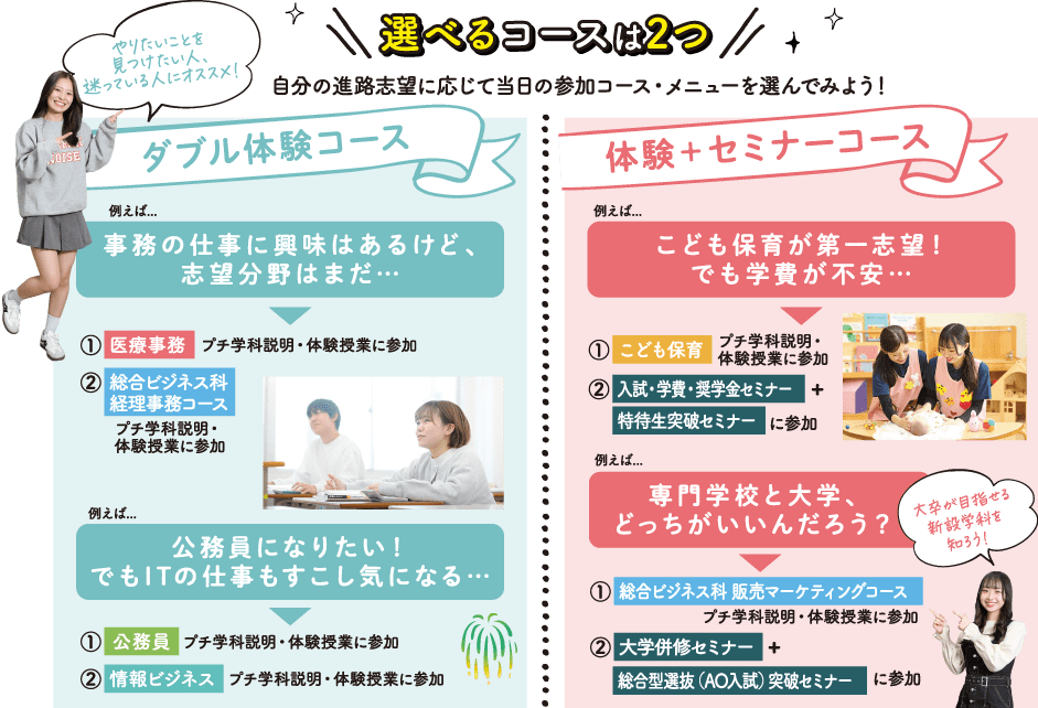 選べる2コースは2つ
