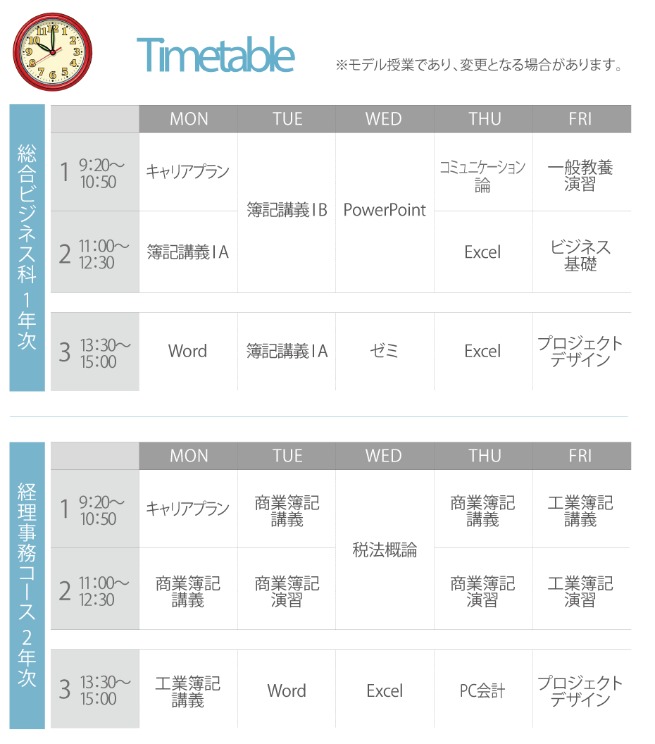 タイムテーブル