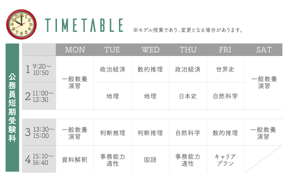 タイムテーブル
